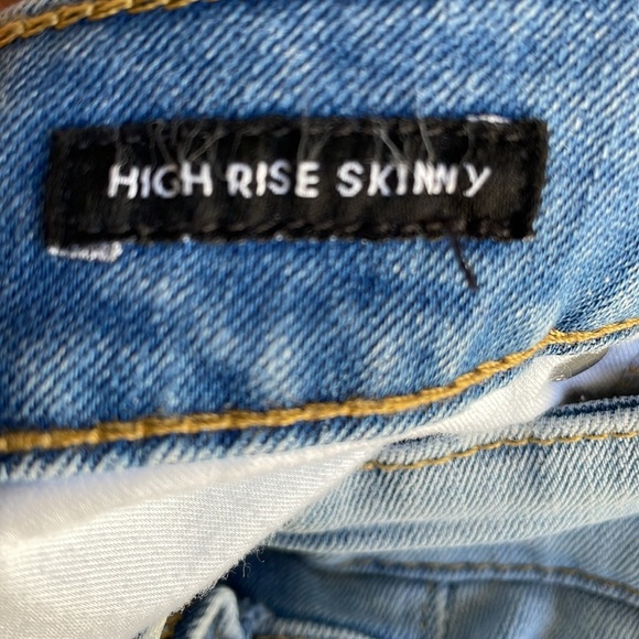 Free Assembly Blue The High Rise Skinny Jeans - Picture 7 of 8